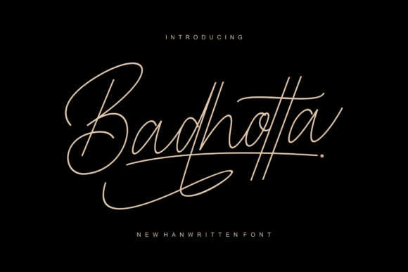 Badhotta: A Handwritten Font for Web Design