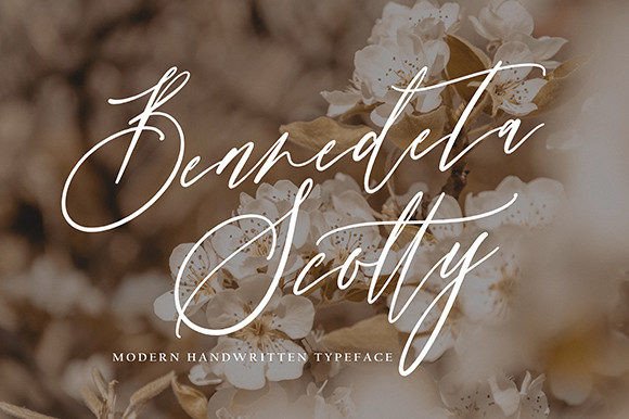 Benedeta Scotty: A Script Font for Editorial Elegance