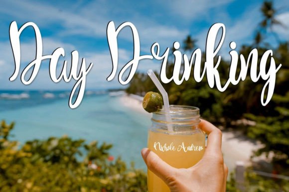 Day Drinking: A Playful, Polished Script Font for Small Business Branding