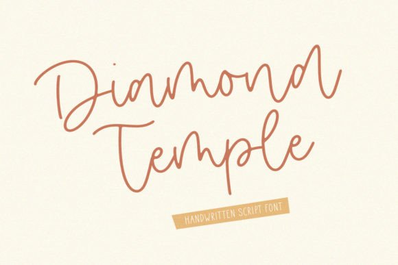 Diamond Temple: A Handwritten Font That Feels Like It Was Made for Your Brand