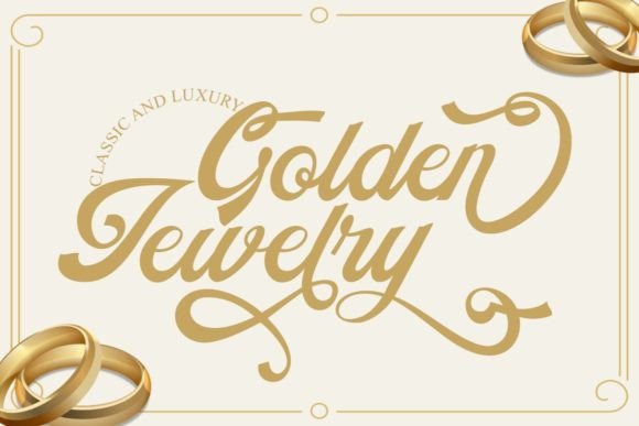 Golden Jewelry Font for Web Design