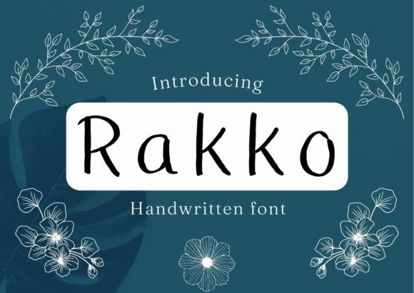 Rakko: A Handwritten Font for Elegant Design